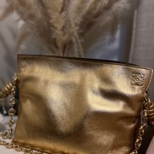 Loewe metallic mini clutch